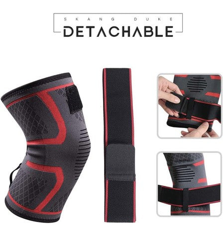 Knee Sleeve With Strap Compression Brace Support Gym Joint Pain Arthritis Relief