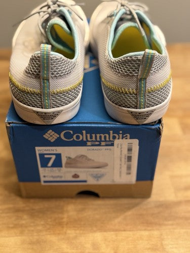 Columbia PFG Performance Fishing Gear Lace-up flat Gray Shoes BL4629-082 SZ 7.