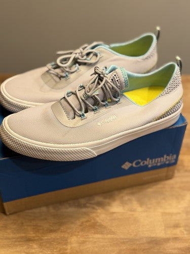 Columbia PFG Performance Fishing Gear Lace-up flat Gray Shoes BL4629-082 SZ 7.
