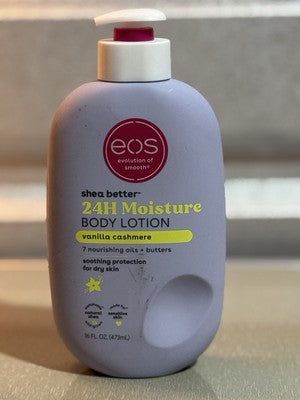 EOS SHEA BETTER 24H MOISTURE BODY LOTION VANILLA CASHMERE 7 NOURISHING OILS 16oz