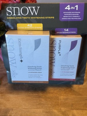 Snow Dissolving Teeth Whitening Strips - Lavender & Mint42+14 Strips 8/28