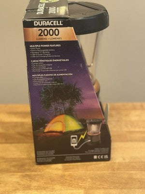 Brand New Duracell 2000 Lumen Tri-Power Rechargeable Lantern 1654528 Sealed