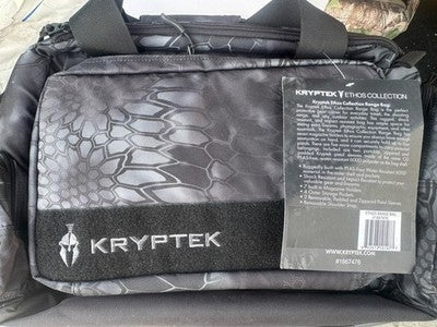 Kryptek Ethos Range Bag: Water-Resistant, Zippered w 2 Removable Pistol Sleeves