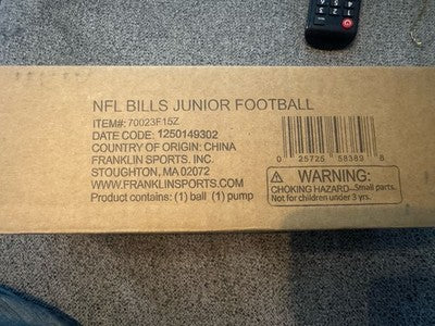Buffalo Bills Junior Size Football w/ Pump NFL Franklin Sports New