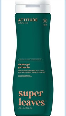 ATTITUDE Super Leaves Shower Gel, Dermatologically 16 Oz Red Vines Vegan