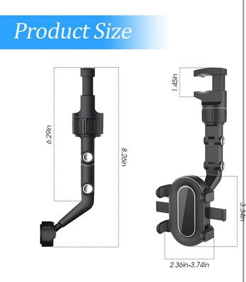 Car Phone Holder Mount 360° Rotatable Car Windshield Dashboard Stand Universal