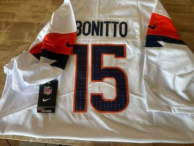 Nike NFL Denver Broncos Bonitto #15 On Field White Jersey L New White Stitch