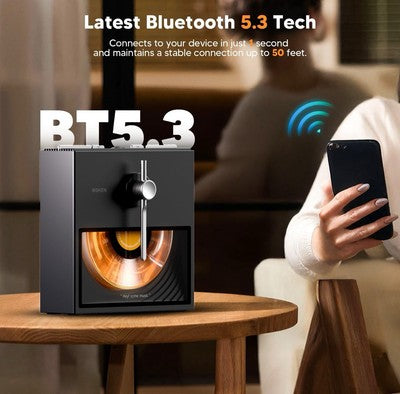 NEW WSKEN Retro Bluetooth Speaker Gifts for Music Lovers/Women/Men/House Black