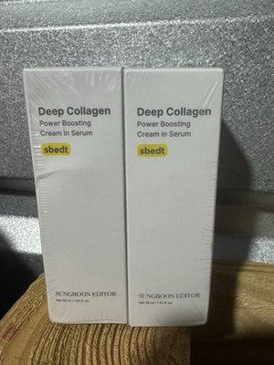 Sbedt Deep Collagen Power Boosting Cream in Serum 30ml / 1 oz FULL SIZE (2 PACK)