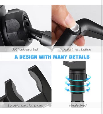 Car Phone Holder Mount 360° Rotatable Car Windshield Dashboard Stand Universal
