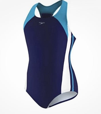 Speedo Girl's Swimsuit One PieceInfinity Splice Thick Strap 14