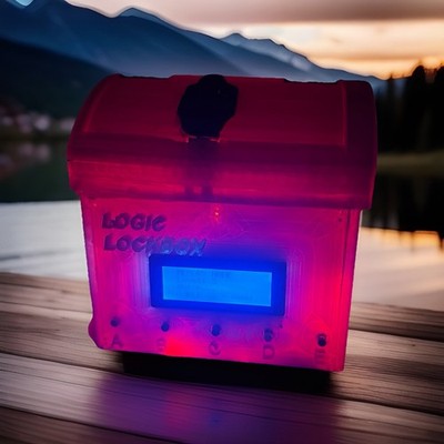 STEM Logic Lock Box – Interactive Puzzle Safe  Lights, 60+ Sounds, & 150+ Quest