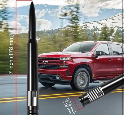 1 PC American Flag Design Car Truck Antenna, Car Truck Bullet Antenna, Anti-Thef