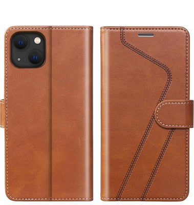 For iPhone 15  Flip Wallet Leather Flip Card Wallet Phone Case TPU Shockproof