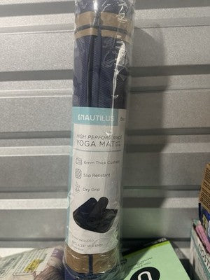 Nautilus High Performance Yoga Mat 6mm W/strap Blue New W/ Tags