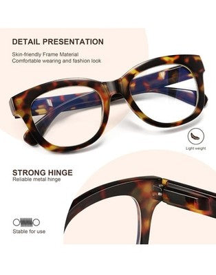 Reading Glasses for Women Oprah Blue Light Reading Glasses w/ Spring Hinge,