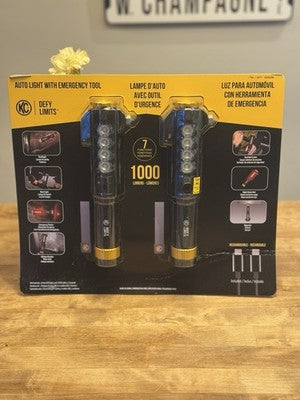 KC Defy Limits Auto Light 1000 Lumens Emergency Tool 2-Pack New Sealed
