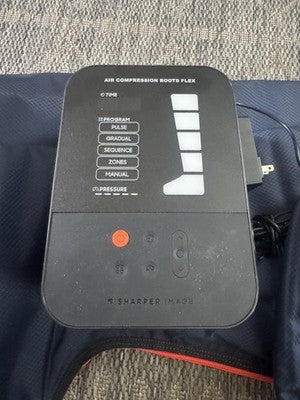 Large Size Sharper Image Flex Air Compression Boots Leg Massager  No Box
