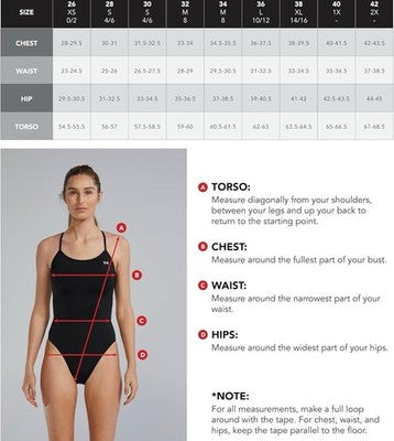 TYR Women's Standard TYReco Solid Diamondback Swimsuit, Black, 32