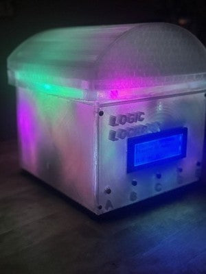 STEM Logic Lock Box – Interactive Puzzle Safe  Lights, 60+ Sounds, & 150+ Quest