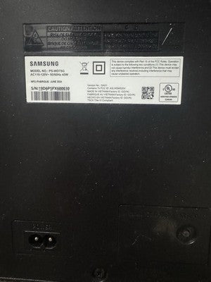 Samsung PS-WD75G Wireless Subwoofer PSWD75G Excellent Condition w/ Remote & Cord