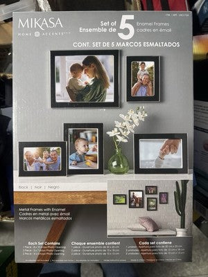 Mikasa Home Accents Set of 5 Enamel Frames New In Box