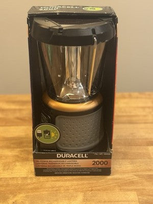 Brand New Duracell 2000 Lumen Tri-Power Rechargeable Lantern 1654528 Sealed