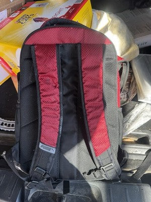 Puma Challenger Backpack Black & Red | Water Resistant Daypack | School, Work