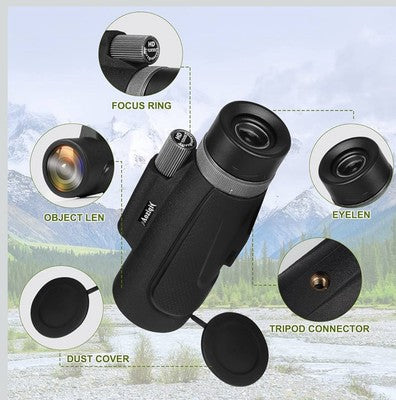 12x55 HD Monocular Telescope with Smartphone Holder, 2023 Water Proof 42mm