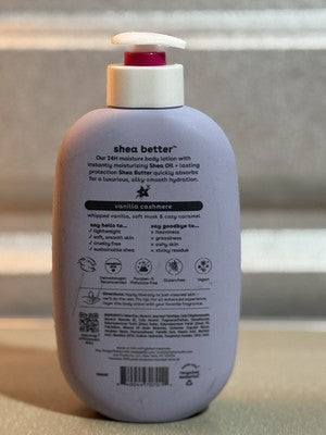 EOS SHEA BETTER 24H MOISTURE BODY LOTION VANILLA CASHMERE 7 NOURISHING OILS 16oz