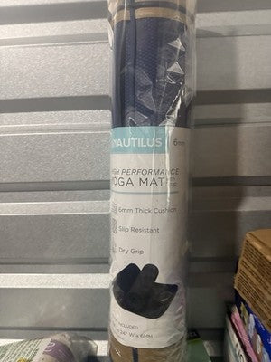Nautilus High Performance Yoga Mat 6mm W/strap Blue New W/ Tags