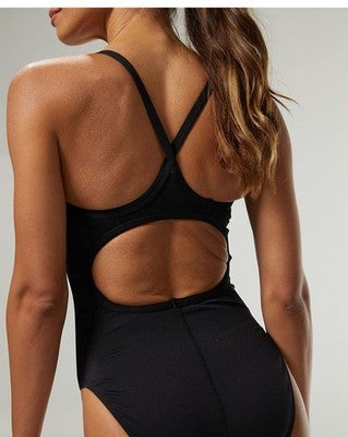 TYR Women's Standard TYReco Solid Diamondback Swimsuit, Black, 30
