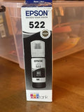 Epson 522 Single Ink Bottle - Black  T522120-S / T522120-CP Exp 2029