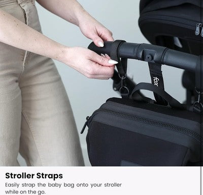 AUGIE DEAN DIAPER CHANGING BAG TOTE-FOLD OUT STATION STROLLER STRAPS WATERPROOF