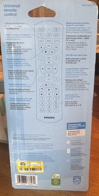 Brand New Philips universal remote control 3 Devices TV, Stereo, Audio,