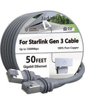 JADOL STARLINK GEN 3 ETHERNET CABLE 50 FT 1200Mbps 100% Pure Copper