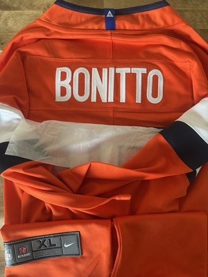 Nike NFL Denver Broncos Nik Bonitto #15 On Field Alternate Orange Jersey XL New
