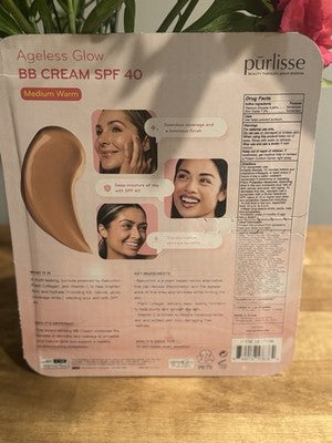 Purlisse Ageless Glow Serum BB Cream SPF 40 - Medium Warm 2 Pack 1.4 Fl Oz Each