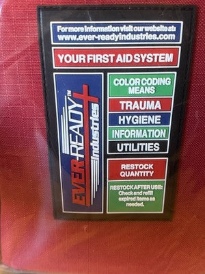 Brand New Ever-Ready First Aid Kit 217 Pieces Emergency Medical Supplies