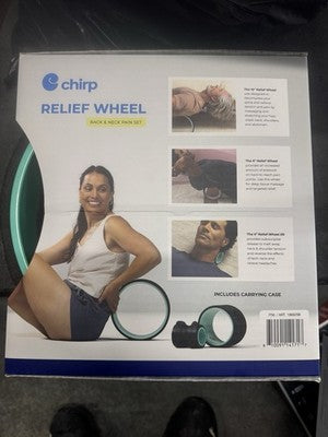 Chirp Relief Wheel - Back & Neck Pain Set 3 Pack with Travel Carrying Case NEW