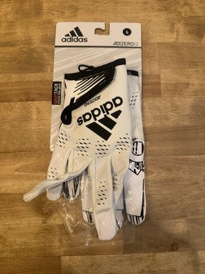 ADIDAS ADIZERO GRIPTACK SOCCER/FOOTBALL GLOVES LARGE AF1531 White / Black