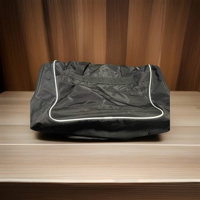 Brand New Adidas Large Black Duffel Bag Gym Travel Honeycomb White Piping Logo
