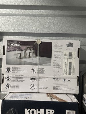 Kohler Riverly 8” Widespread Bathroom Faucet W/Clicker Drain - Brushed Nickel