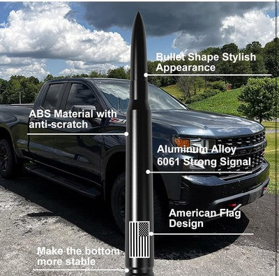 1 PC American Flag Design Car Truck Antenna, Car Truck Bullet Antenna, Anti-Thef