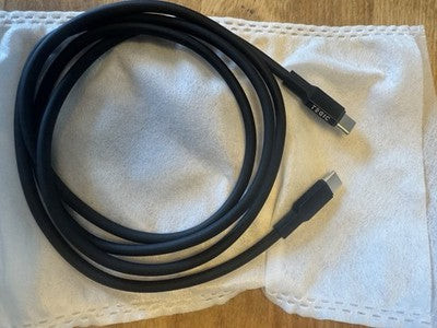 NEW TEGIC SILICONE 1.20M/60W BLACK USB-C to USB-C  20V/3A 60W Adapter Supported
