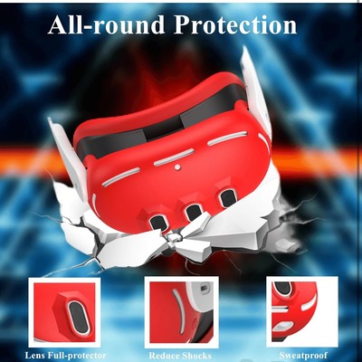 Front Shell Headset Case Silicone Cover Skin Compatible with Oculus/Meta Quest 3