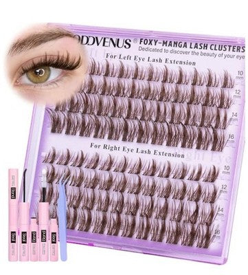Goddvenus Manga Lash Cluster Kit Eyelash Clusters Lash Extension Kit 10-16mm