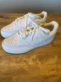 Women Nike Court Vision Low Casual Sneakers Shoes White/White CD5434-100