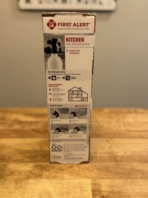 Brand New First Alert Kitchen Fire Extinguisher 5-B:C KITCHEN5 White