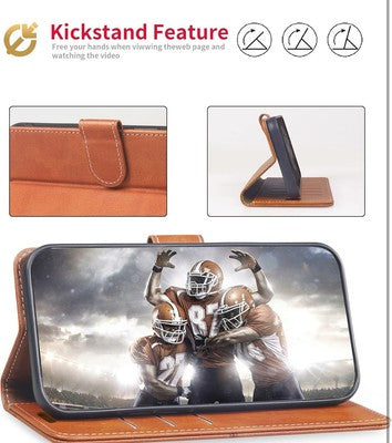 For iPhone 15  Flip Wallet Leather Flip Card Wallet Phone Case TPU Shockproof